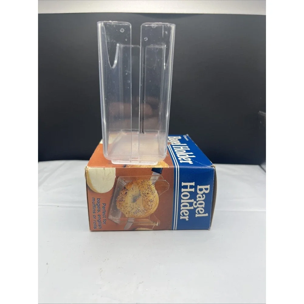 Vintage 1993 Chadwick Bagel Holder Slicer Guard Kitchen Gadget In Box 90s